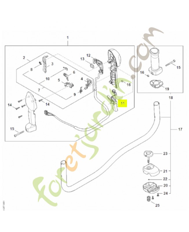 Levier de commande FA03-430-2100- Pièce détachée Stihl
