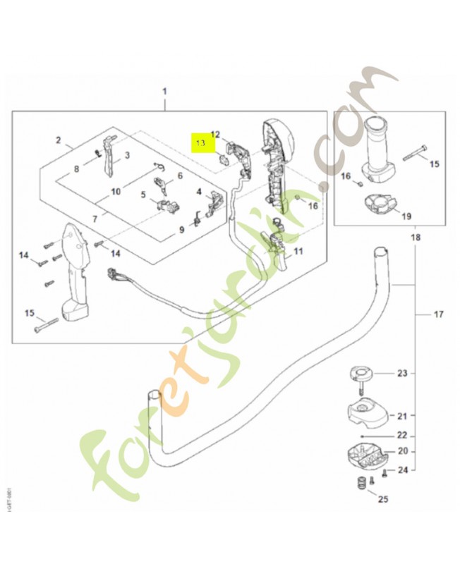 Commutateur FA03-430-0500- Pièce détachée Stihl