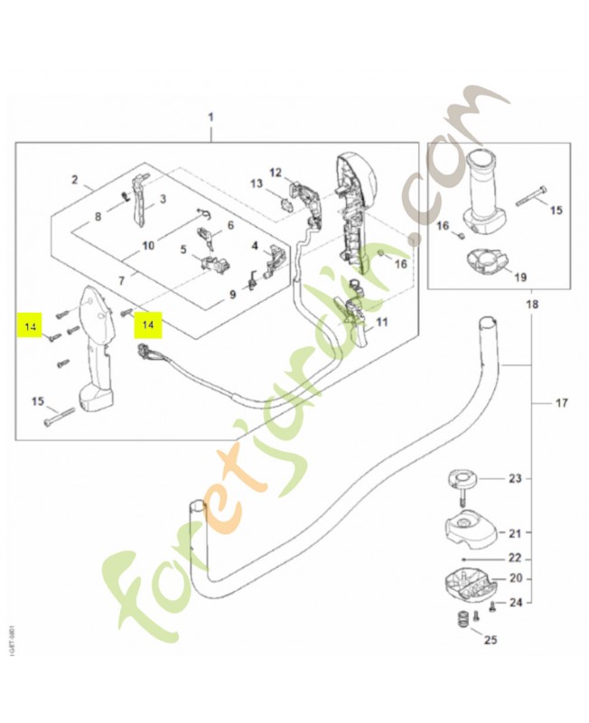 Vis cylindrique IS-P4x16 9074-478-3025. Pièce détachée Stihl