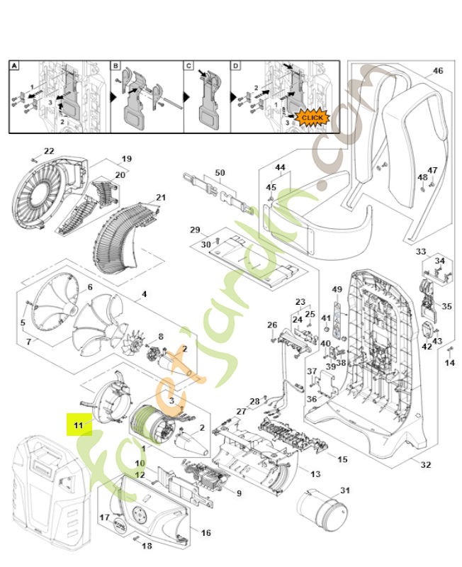 Support BA03-792-2500- Pièce détachée Stihl / Vicking