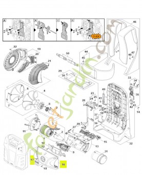 Demi-carter du moteur BA03-600-4700- Pièce détachée Stihl / Vicking