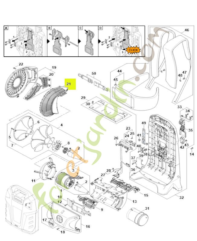 Grille de protection BA03-706-8000- Pièce détachée Stihl / Vicking