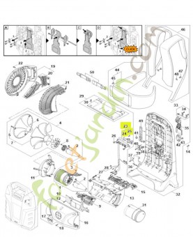 Plaque porte-contact BA03-400-0600- Pièce détachée Stihl / Vicking