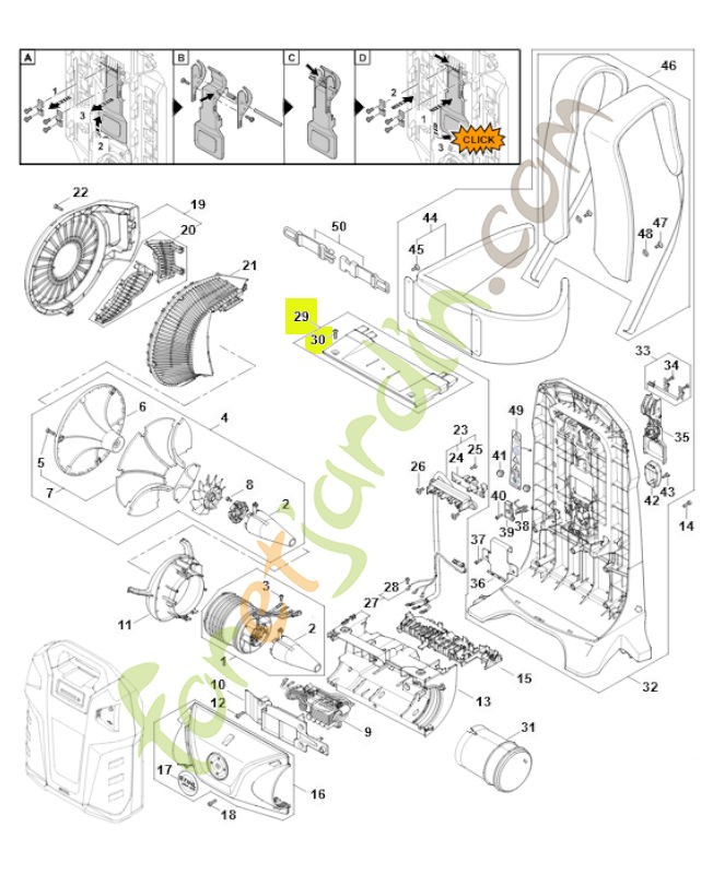 Capot BA03-700-2100- Pièce détachée Stihl / Vicking