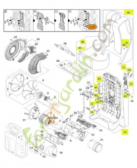 Plaque dorsale BA03-700-3801- Pièce détachée Stihl / Vicking