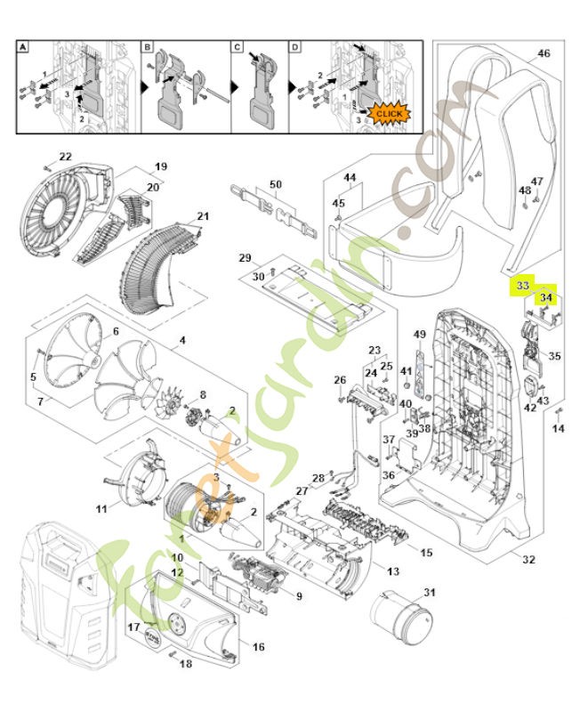 Jeu de petites pièces 4871-007-1002 - Pièce détachée Stihl / Vicking