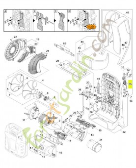 Levier d'encliquetage 4871-490-1601- Pièce détachée Stihl / Vicking