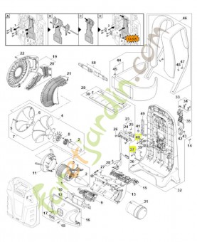 Vis cylindrique IS-P4x16 Stihl réf. 9074-478-3025. Pièce détachée Stihl