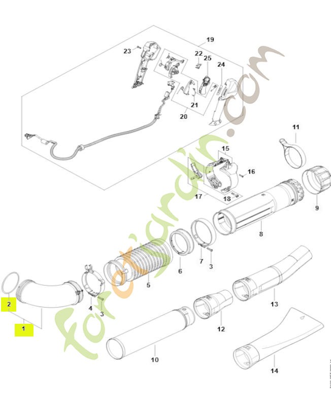 Coude BA03-700-6900- Pièce détachée Stihl / Vicking