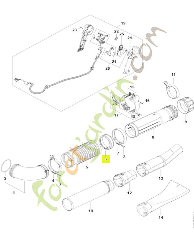 Anneau de glissement 4282-701-6301. Pièce détachée Stihl / Vicking