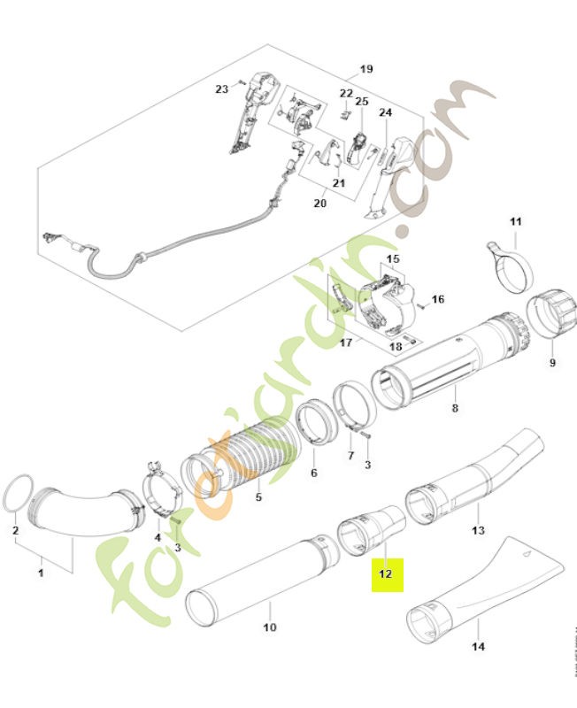 Buse 4244-708-6301. Pièce détachée Stihl / Vicking