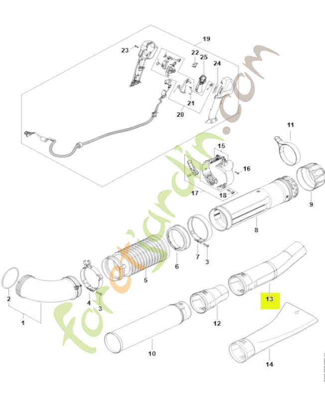 Buse ronde coudé 4244-708-6302- Pièce détachée Stihl / Vicking