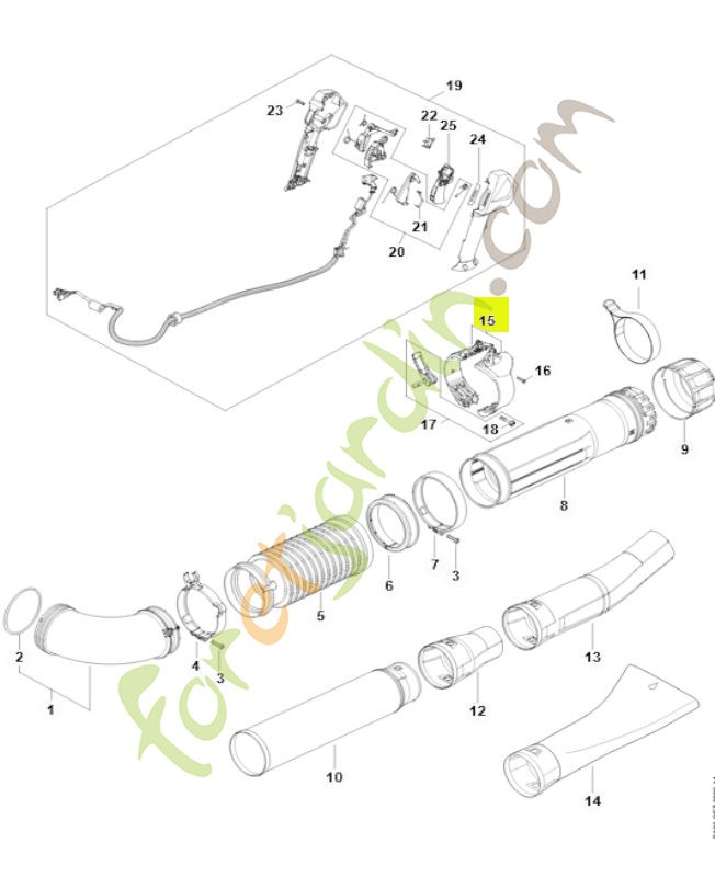 Support Stihl ref. 4282-790-0700 remplace référence 4282-792-0203 et 4282-792-0202