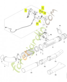 Poignée de commande BA03-790-1301 - Pièce détachée Stihl / Vicking
