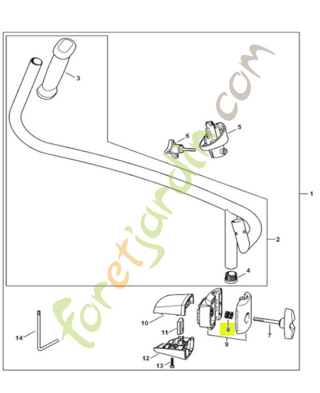 Ressort de pression 0000-997-1304- Pièce de détachée Sithl / Vicking