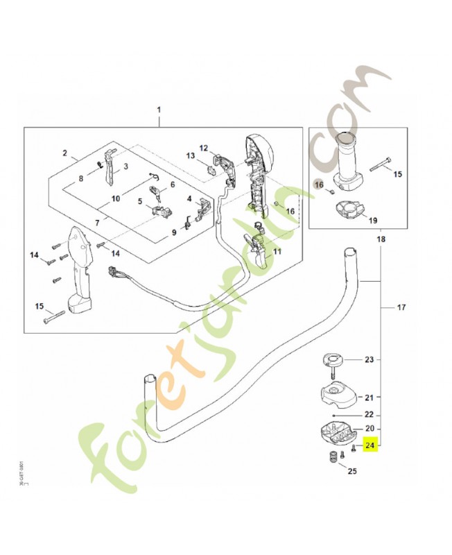 Vis cylindrique is m5 x 16 9022-341-0980 - Pièce détachée Stihl