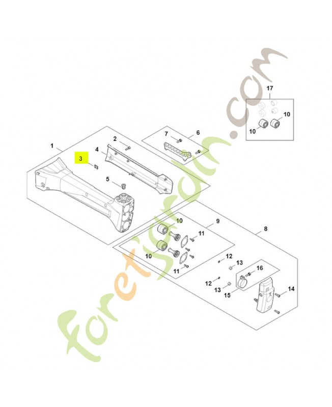 Clip-ecrou 4,8 9286-620-9821 - Pièce de détachée Sithl