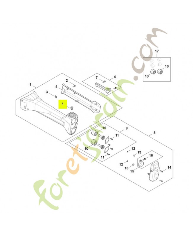 Insert filete m8x16,4 9799-003-0500- Pièce détachée Stihl