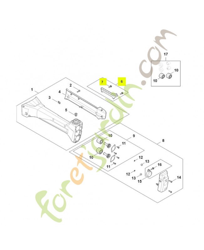 Barre à trous 4148-716-2951 - Pièce détachée Stihl