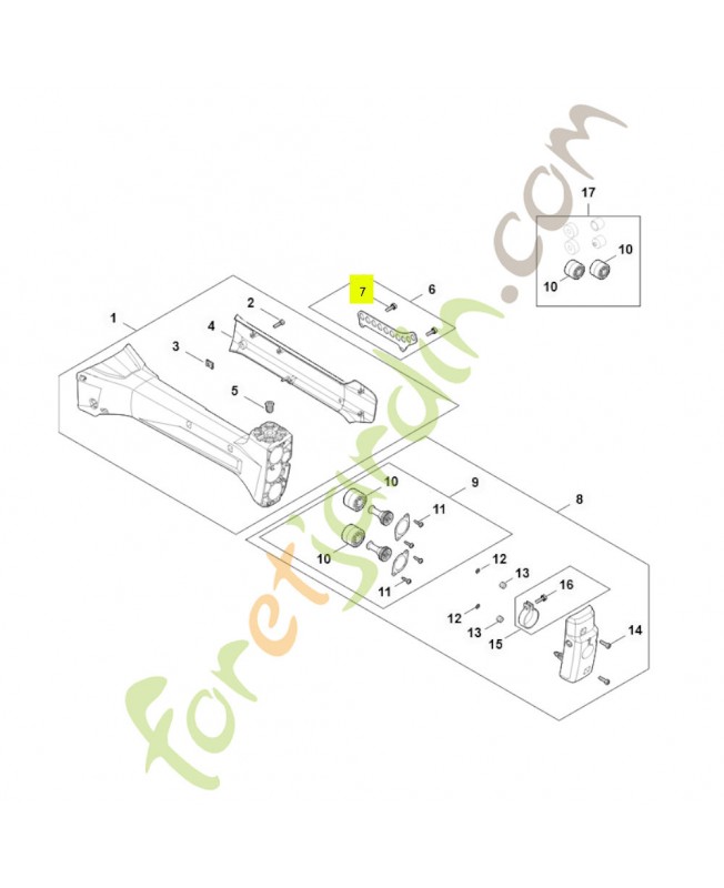 Vis cylindrique is-m 5x16 9022-341-0983. Pièce détachée Stihl