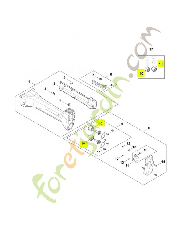 Butoir en caoutchouc FA09-792-9300 - Pièce détachée Stihl