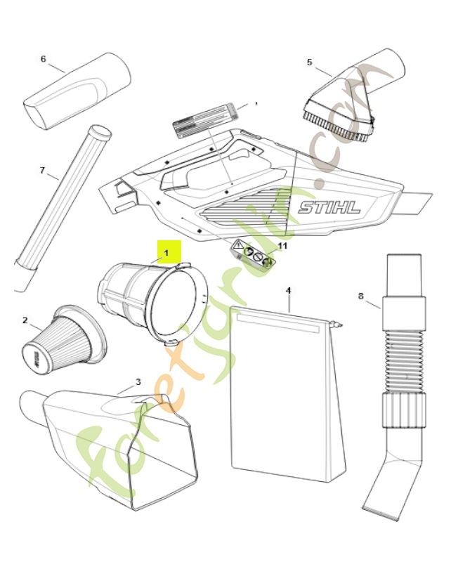 Cage de filtre SA03-760-7900- Pièce détachée Stihl / Vicking