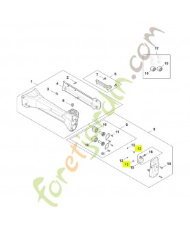 Clip - ecrou 4 x 9,6 x 1,8 9417-003-7512 Pièce de rechange Sithl