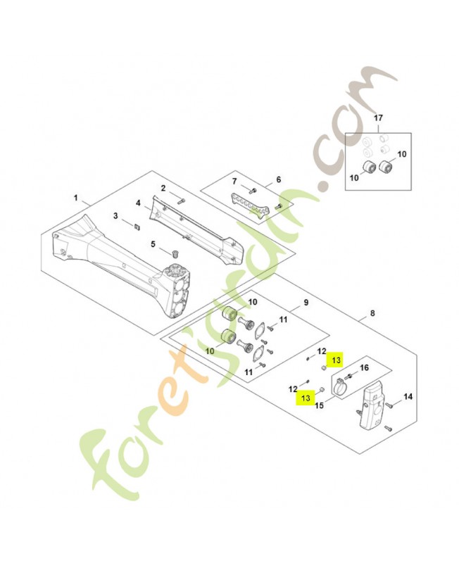 Clip - ecrou 4 x 9,6 x 1,8 9417-003-7512 Pièce de rechange Sithl