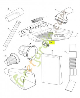 Pictogramme d'avertissement SA03-967-7300- Pièce détachée Stihl / Vicking