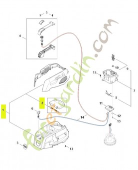 Capot SA04-700-2100 - Pièce détachée Stihl / Vicking