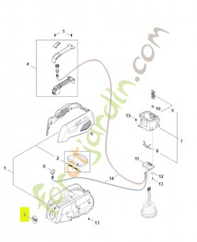 Plaque matricule SEA 60 SA04-697-1500 - Pièce détachée Stihl / Vicking