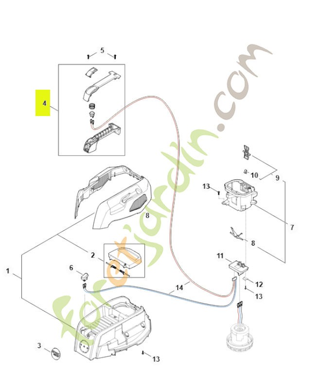 Poignée SA04-790-0300- Pièce détachée Stihl / Vicking
