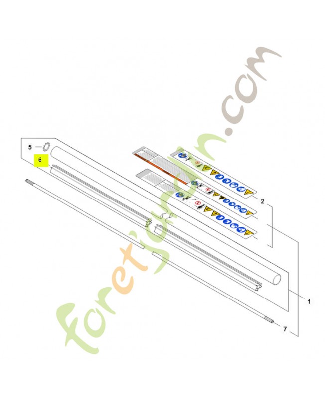 Fourreau 1425 mm 4128-711-7301. Pièce détachée Stihl
