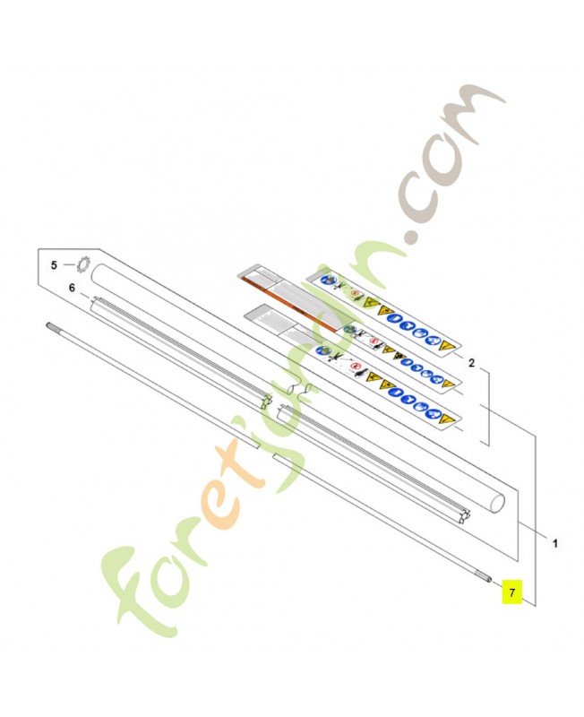 Arbre d'entraînement 1,523 m - Pièce détachée Stihl