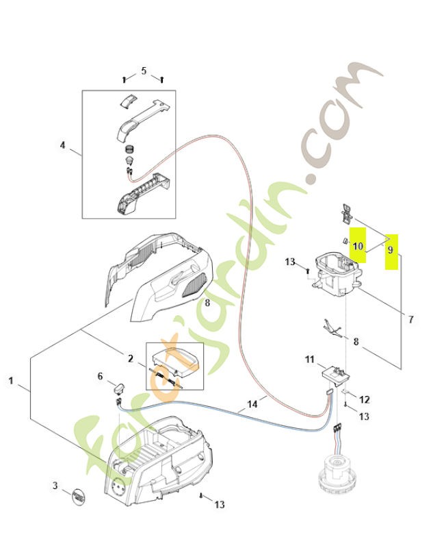 Levier d'arrêt SA04-430-9800- Pièce détachée Stihl / Vicking