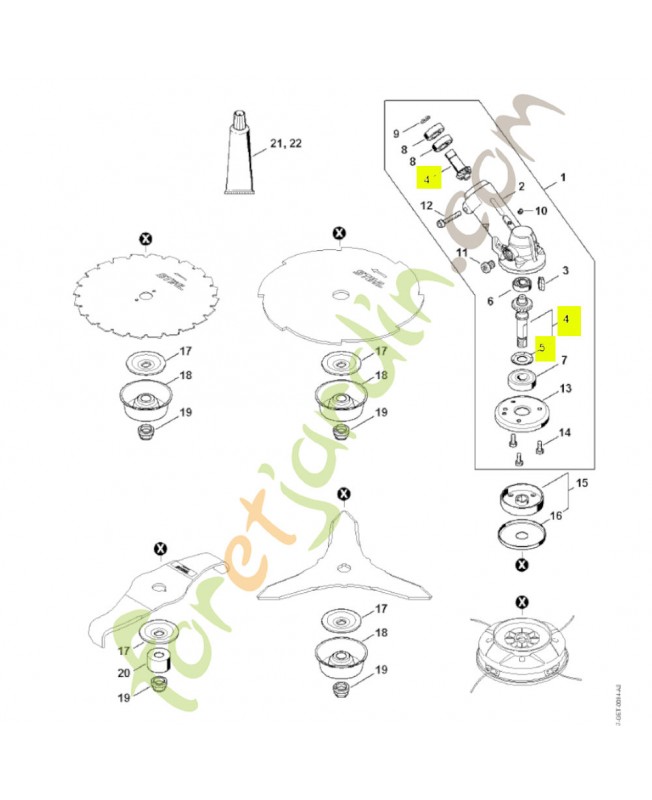 Jeu de pignons 4147-640-7304- Pièce détachée Stihl
