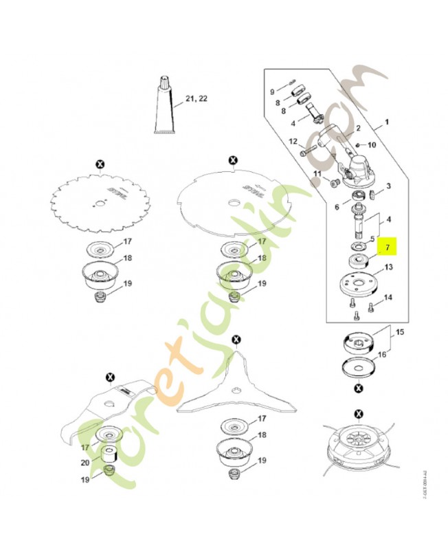 Roulement rainuré à billes 6302-2rs référence stihl 9503-003-8284 - Pièce détachée Stihl