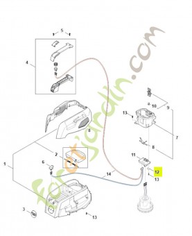 Rondelle entretoise RA01-958-7100- Pièce détachée Stihl / Vicking