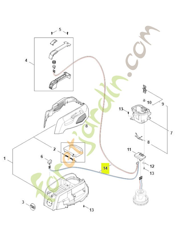 Faisceau de câbles SA04-430-2200- Pièce détachée Stihl / Vicking