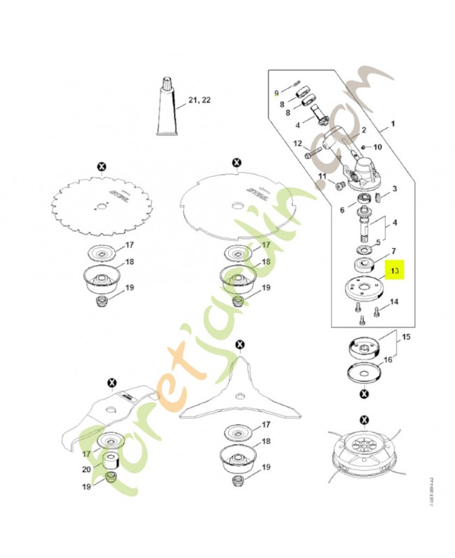 Anneau de protection 4148-717-2702- Pièce détachée Stihl
