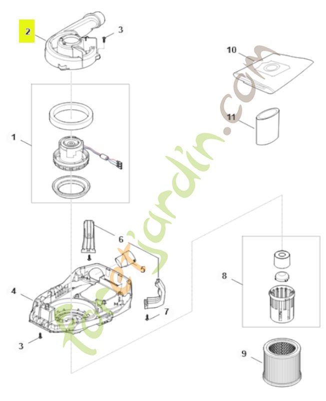 Carter de turbine SA04-700-4100- Pièce détachée Stihl / Vicking