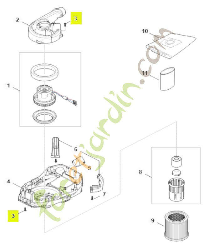 Vis SE01-951-9702- Pièce détachée Stihl / Vicking