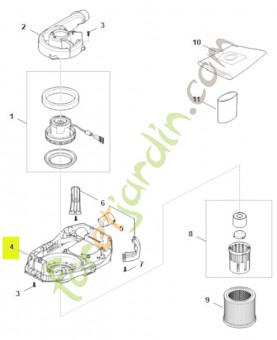 Carter moteur SA04-600-0801- Pièce détachée Stihl / Vicking