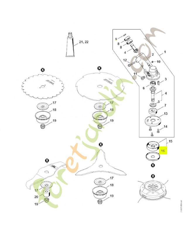 Jeu de rondelle de protection 4148-710-1000- Pièce détachée Stihl