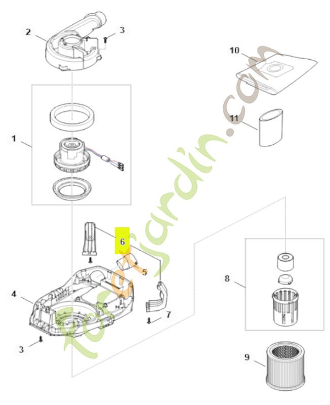 Support de tuyau flexible SA04-501-2000- Pièce détachée Stihl / Vicking