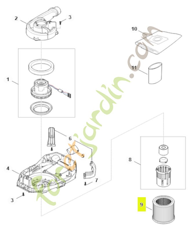 Filtre SE01-703-5900- Pièce détachée Stihl / Vicking