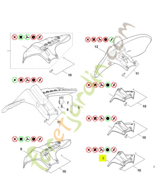 Butée ø 225 mm 4148-710-8202- Pièce détachée Stihl