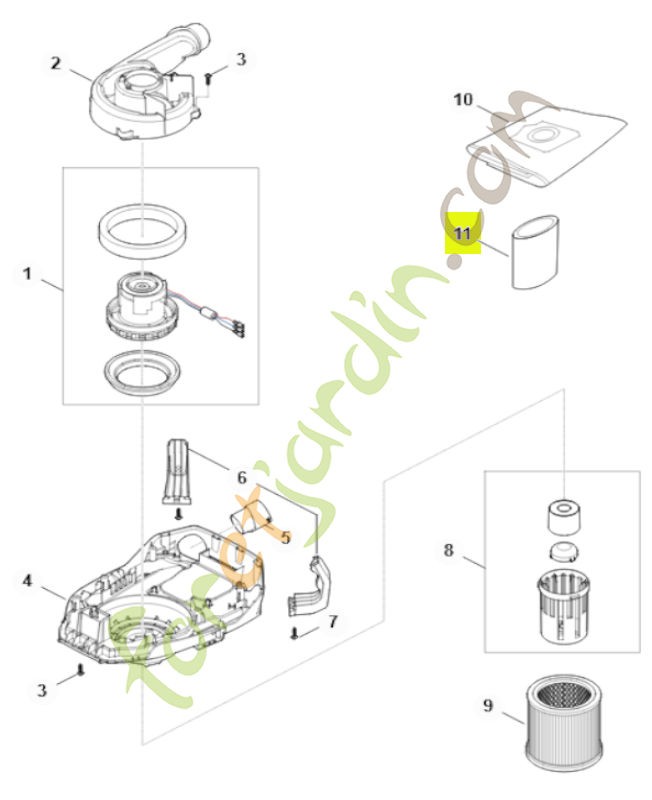 Filtre pour aspiration de liquide SE01-502-6900- Pièce détachée Stihl / Vicking