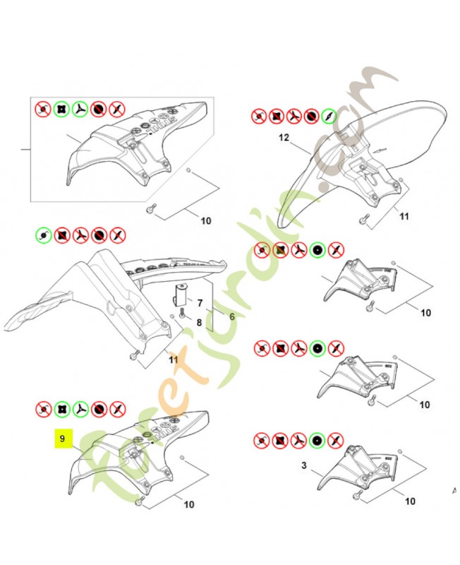 Pièce de protection 4147-710-8115- Pièce détachée Stihl