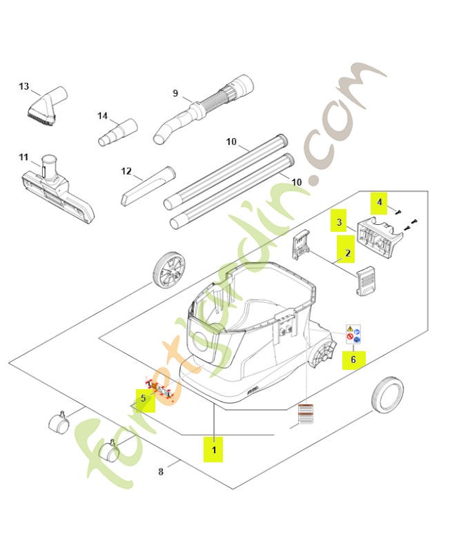 Réservoir de liquide SA04-700-0801- Pièce détachée Stihl / Vicking